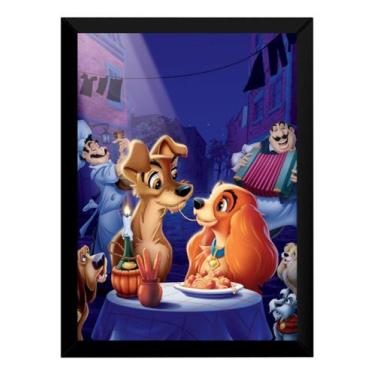 Imagem de Quadro Filme A Dama E O Vagabundo Disney Poster Moldurado - Fanarte