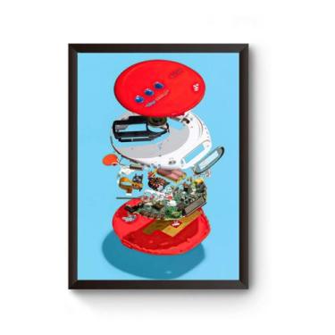 Imagem de Quadro Retrô Discman - Fanarte