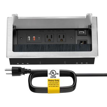Imagem de Mesa de Conferência Power Hub Kungfuking com HDMI, RJ45 e USB - Certif