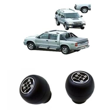 Imagem de Bola Bolinha Manopla Pomo Cabeça De Cambio 5 Marchas S10 E Blazer 1995 Até 2011 Preta Encaixe Sob Pressão