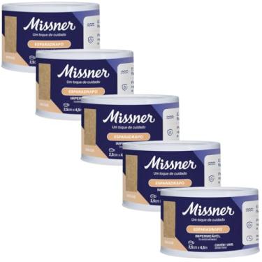 Imagem de Esparadrapo Impermeável Bege - 5 Unidades - 2,5cm X 4,5m