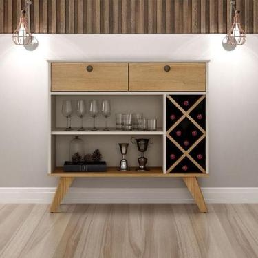 Imagem de Buffet para Sala de Estar Ambiente Alice Off White Cinamomo - Valdemóv
