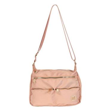 Imagem de Bolsa Feminina Tiracolo Transversal De Ombro Media Up4you, Pêssego