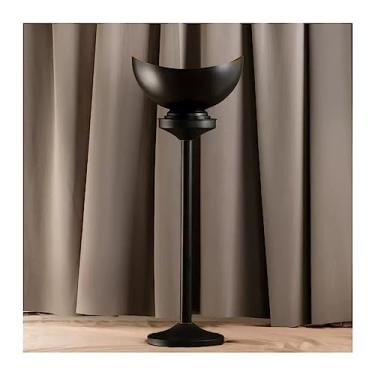 Imagem de Baldes de gelo de aço inoxidável polido com suporte, balde de gelo grande para cerveja, refrigerador de vinho, uso externo ou interno (Preto)