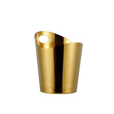 Imagem de VHDY85KA Baldes de gelo de aço inoxidável com alça de banheira de bebidas para barras internas ou externas Balde de gelo (ouro)