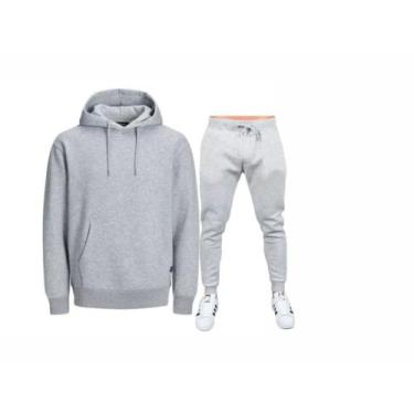 Imagem de Conjunto de Moletom Flanelado Abrigo Blusa de frio + Calça de moletom 