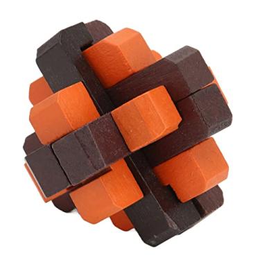 Imagem de Jogos de quebra-cabeças de quebra-cabeças de quebra-cabeças de madeira, quebra-cabeça cerebral 3D educativo portátil presente para prevenir doenças de Alzheimer