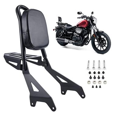 Imagem de Bravema Encosto traseiro Sissy Bar para motocicleta com suporte de bagagem, encosto removível para assento de passageiro adequado para Yamaha Bolt XV950 XVS950 2013-2019