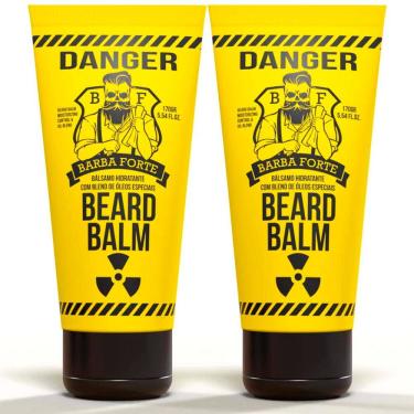 Imagem de Kit 2 Beard Balm Danger Bálsamo Hidratante com Blend de Óleos Especiais 170g Barba Forte