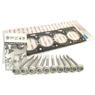 Imagem de Junta do Cabeçote Gol Parati Voyage G3 G4 G5 G6 Fox 1.0 8v EA111 Power 2002 a 2016 Sabó + 10 Parafusos Cabeçote Original Volkswagen