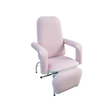 Imagem de Poltrona Reclinável Hospitalar Descanso Standard Rosa - Metal Solution