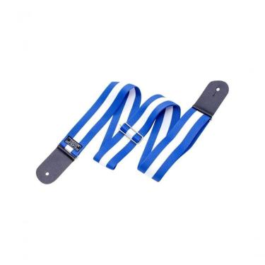Imagem de Correia Comfort 5cm Listras Com Ponteiras De Couro Ck509 Azul