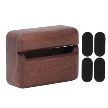 Imagem de Capa de fone de ouvido de madeira, capa de proteção de capa de proteção à mão em queda de queda de queda de bluetooth para freebuds Pro3 Walnut Microfiber de microfibra sem fio