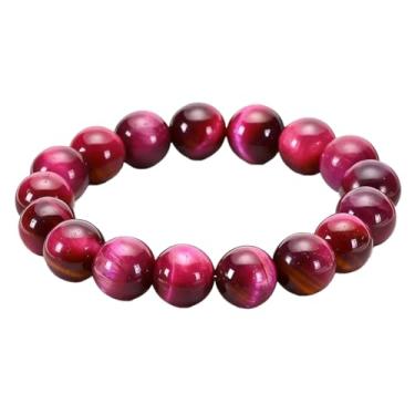 Imagem de 1 pulseira de contas para mulheres, pulseira de pedras preciosas de cristal de cura natural, pulseira para alívio de estresse e ansiedade, joias roxas feitas à mão, presentes para casais