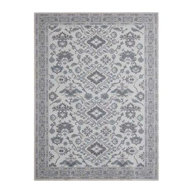 Imagem de Tapete Funcional Medalhao 55 Cinza Azul Claro 1,00x1,50m