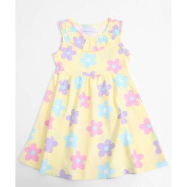 Imagem de Vestido Infantil Estampa Flores Marisa Tam 1 a 3 Amare-78182, Amarelo,