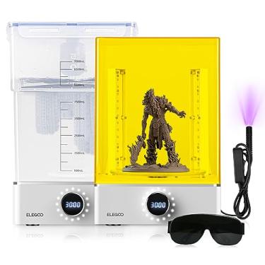 Imagem de ELEGOO Pacote Mercury Xs com Estação Separada de Lavagem E Cura para Grandes Modelos Impressos Em Resina 3D, Compatível com Impressoras 3D Saturn E Mars Lcd, com Uma Lâmpada UV Portátil