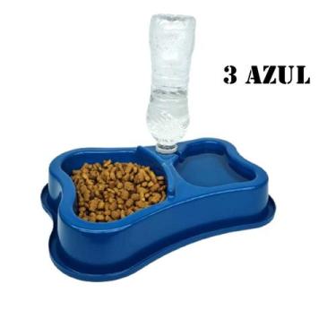 Imagem de Kit 3 Comedouro Duplo Anti Formiga Cor:3 Azul - menp, 3 Azul