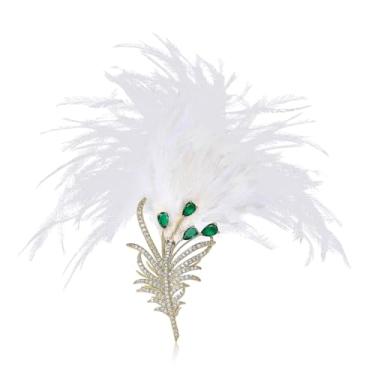 Imagem de Broche de penas de strass para mulheres, meninas, homens, cristal delicado, zircônia cúbica, casamento, dança, formatura, roupas, decorações, broches, alfinetes, alfinetes, vestido boho, acessórios
