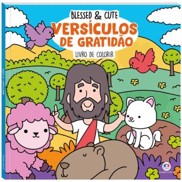 Imagem de Livro - Blessed e Cute - Versículos de Gratidão Para Colorir