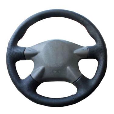 Imagem de Capa de volante, para Nissan Pathfinder 2003-2004, personalize couro costurado à mão DIY