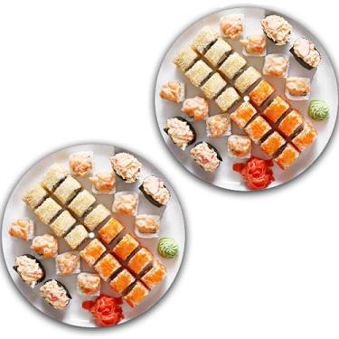 Imagem de DJ One Pair Prato de sushi DJ Wasabi #1 almofadas de arranhões 1200 recordações de vinil 30,48 cm Tapete deslizante para toca-discos Tapete de DJ x2