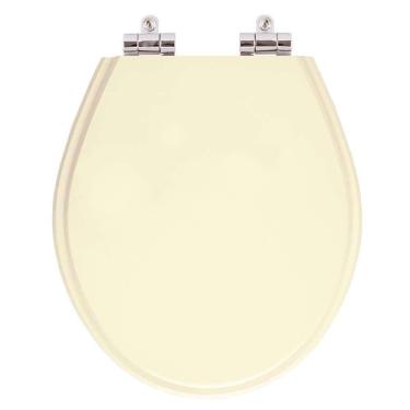 Imagem de Assento Sanitario Poliester com Amortecedor Ravena Creme para bacia Deca