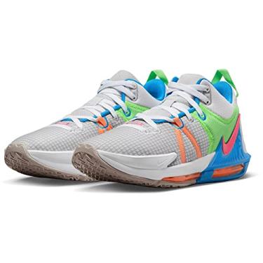 Imagem de Nike Tênis de basquete masculino Lebron Witness 7, Cinza nevoeiro/rosa hiperativo, 40