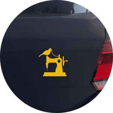 Imagem de Adesivo de Carro Máquina de Costura Costureira - Cor Verde Claro - Mel