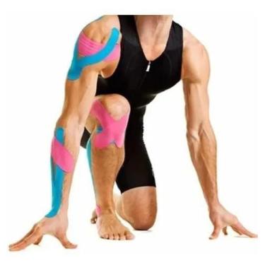 Imagem de Fita Kinesio Tape Bandagem Elástica Funcional Adesiva Sports, Bege, 5