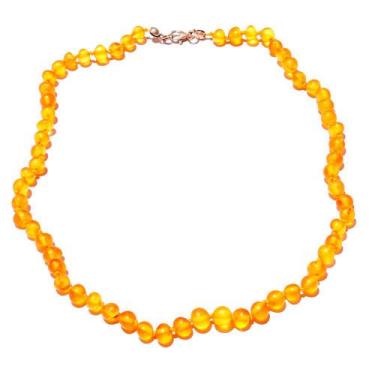 Imagem de Colar de Âmbar Báltico Limão Não Polido para Jovem - Âmbar Original