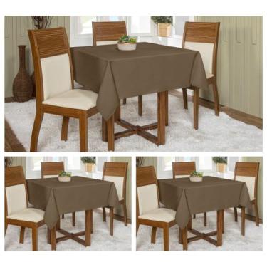 Imagem de Kit 3 Toalhas De Mesa 1,45x1,45 Oxford Quadrada Várias Cores Buffet - 