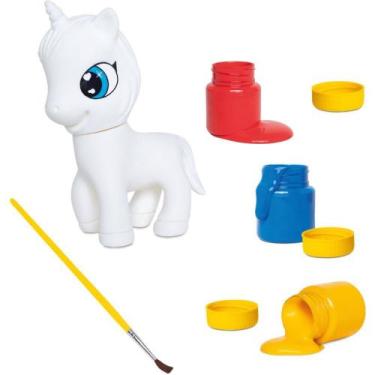 Imagem de Boneco e Personagem Unika Pintura Lavável com Maleta - Unicórnio - Sam