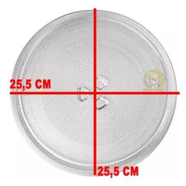 Imagem de Prato de Microondas 25,5 cm Encaixe Trevo Compativel com Diversos Mode