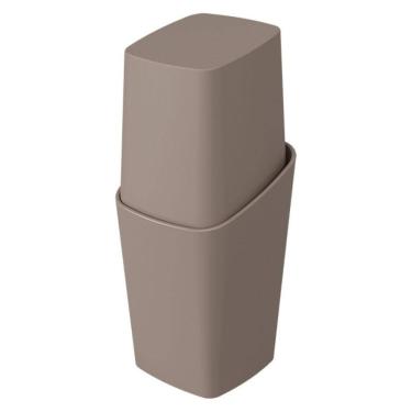 Imagem de Porta Escova De Dente Creme Dental Com Tampa Pia Banheiro