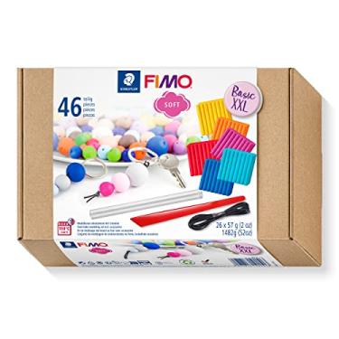 Imagem de STAEDTLER Kit FIMO SOFT Básico XXL - Argila de Modelagem Endurece no Forno com Acessórios - 26 Blocos de Massinha de 57g, 10 Ferramentas de Modelagem e 4 elásticos de borracha 8023 15