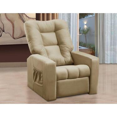 Imagem de Poltrona Do Papai Reclinável Irlanda Corino Bege Madelina Decor