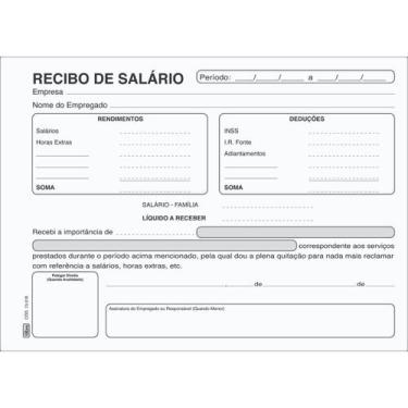 Imagem de Recibo De Salário - 100 Folhas (Pacote com 10 unidades) - Tilibra, Úni