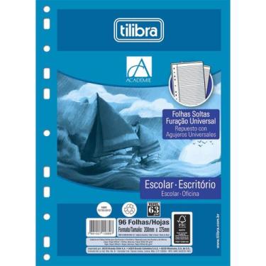 Imagem de Refil Tiliflex Folhas Soltas com Furação Universal para Caderno Argola