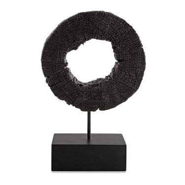 Imagem de Escultura "círculo" Em Poliresina Preto 43,5x10cm