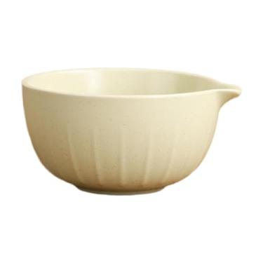 Imagem de Ioensy Tigelas de mistura Matcha Bowl para bater Matcha Chawan, xícara de chá japonesa feita à mão para presente de amantes, Amarelo Claro