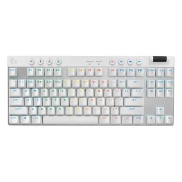 Imagem de Teclado Mecânico Gamer sem Fio Logitech G Pro X LightSpeed - TKL - RGB - Switch GX Tactile - Branco-Unissex