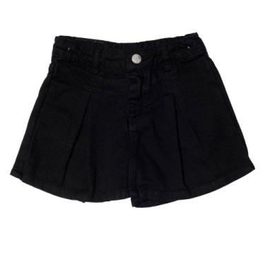 Imagem de Short Saia Menina Mania Kids com Pregas Color Preto, 16