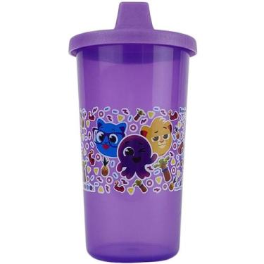 Imagem de Copo Transição Easy 340ml Bico Rígido Bolofofos Roxo BabyGo