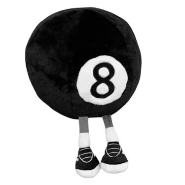 Imagem de Bola de pelúcia de bilhar 8 | Travesseiro esportivo de basquete de futebol de 16 polegadas, esportes de basquete de futebol, pelúcia de almofada de bilhar, decoração de casa, brinquedos infantis confo