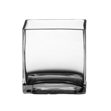 Imagem de Tanque de peixes quadrado de vidro espesso para sala de estar, mini aquário com base de cor de tronco