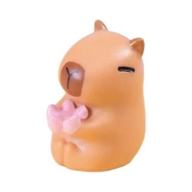 Imagem de Miniaturas De Capivara Em Resina Multicolorida, Estátuas De Desenho DI