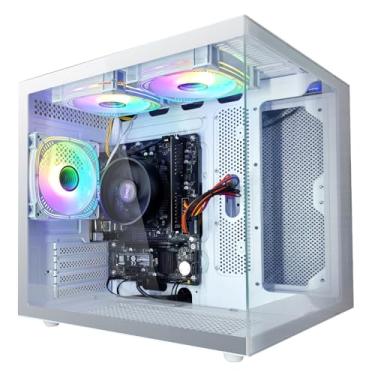 Imagem de suevery Desktop PC Ryzen7 5700G 8 núcleos 3,8 G (até 4,6 G integrado AMD Radeon Graphics), SSD Nvme 1TB, 16G DDR4 RAM, WiFi 6, torres de jogos pré-construídas computador branco