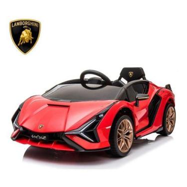 Imagem de Mini Carro Elétrico Infantil Lamborghini Sian 12V Vermelho Bivolt Com 