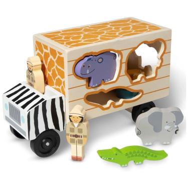 Imagem de Caminhão de Resgate de Animais Infantil com 7 Animais e 2 Bonecos para Crianças Acima de 2 Anos, Melissa & Doug